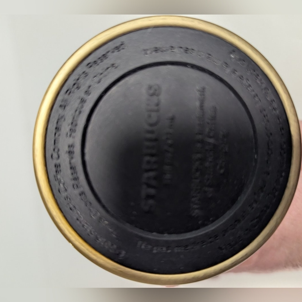 Starbucks 2016 Gold Tumbler with Black Lid - Picture 7 of 7